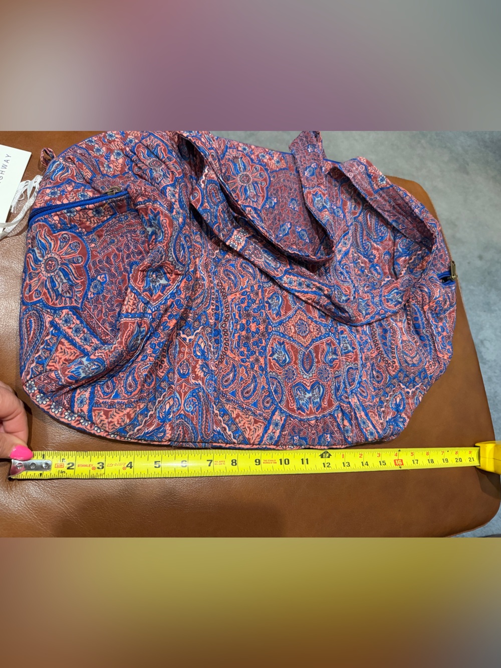 NWT! Karma Highway Floral Paisley small weekend duffle